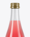 Clear Glass Pink Drink Bottle Mockup