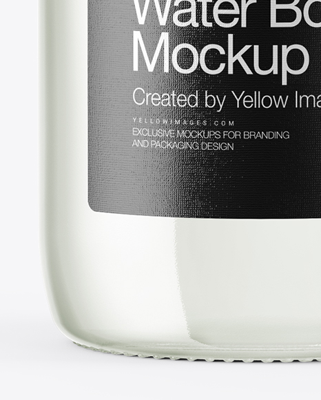 180ml Clear Glass Tonic Water Bottle Mockup
