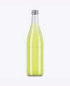 Clear Glass Bottle With Lime Drink Mockup