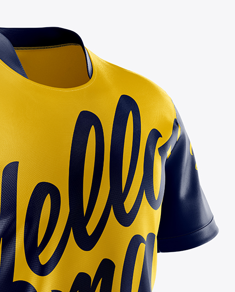 Men's T-shirt Mockup - Half Side View