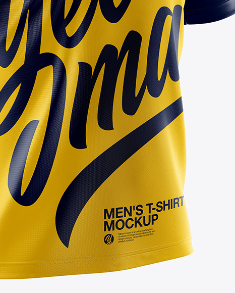 Men's T-shirt Mockup - Half Side View