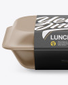 Lunch Box Mockup - Front View (High-Angle Shot)