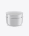 50ml Matte Cream Jar Mockup (High-Angle Shot)