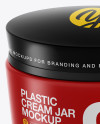 50ml Matte Cream Jar Mockup (High-Angle Shot)