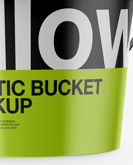 Matte Plastic Bucket Mockup