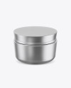 50ml Matte Metallic Cream Jar Mockup (High-Angle Shot)