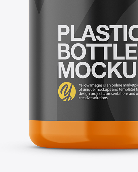 Glossy Plastic Bottle Mockup