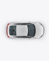 Compact Coupe Car Mockup - Top View