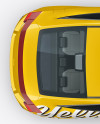 Compact Coupe Car Mockup - Top View