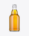 Clear Glass Beer Bottle Mockup