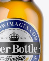 Clear Glass Beer Bottle Mockup