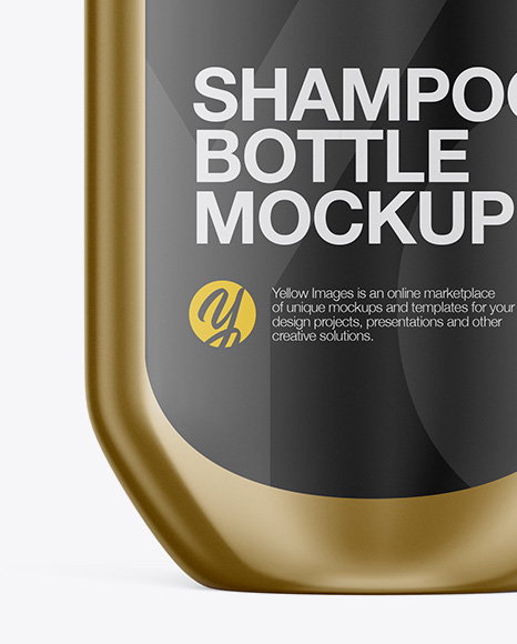 400ml Metallic Shampoo Bottle Mockup