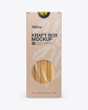 Kraft Box with Pasta Mockup - Front View