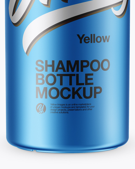 Metallic Shampoo Bottle Mockup