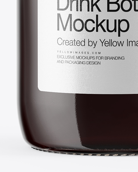 180ml Dark Drink Bottle Mockup