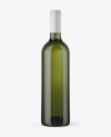 Green Glass Bottle With White Wine Mockup