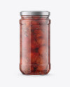 Glass Jar with Strawberry Jam Mockup