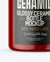 Glossy Ceramic Bottle Mockup