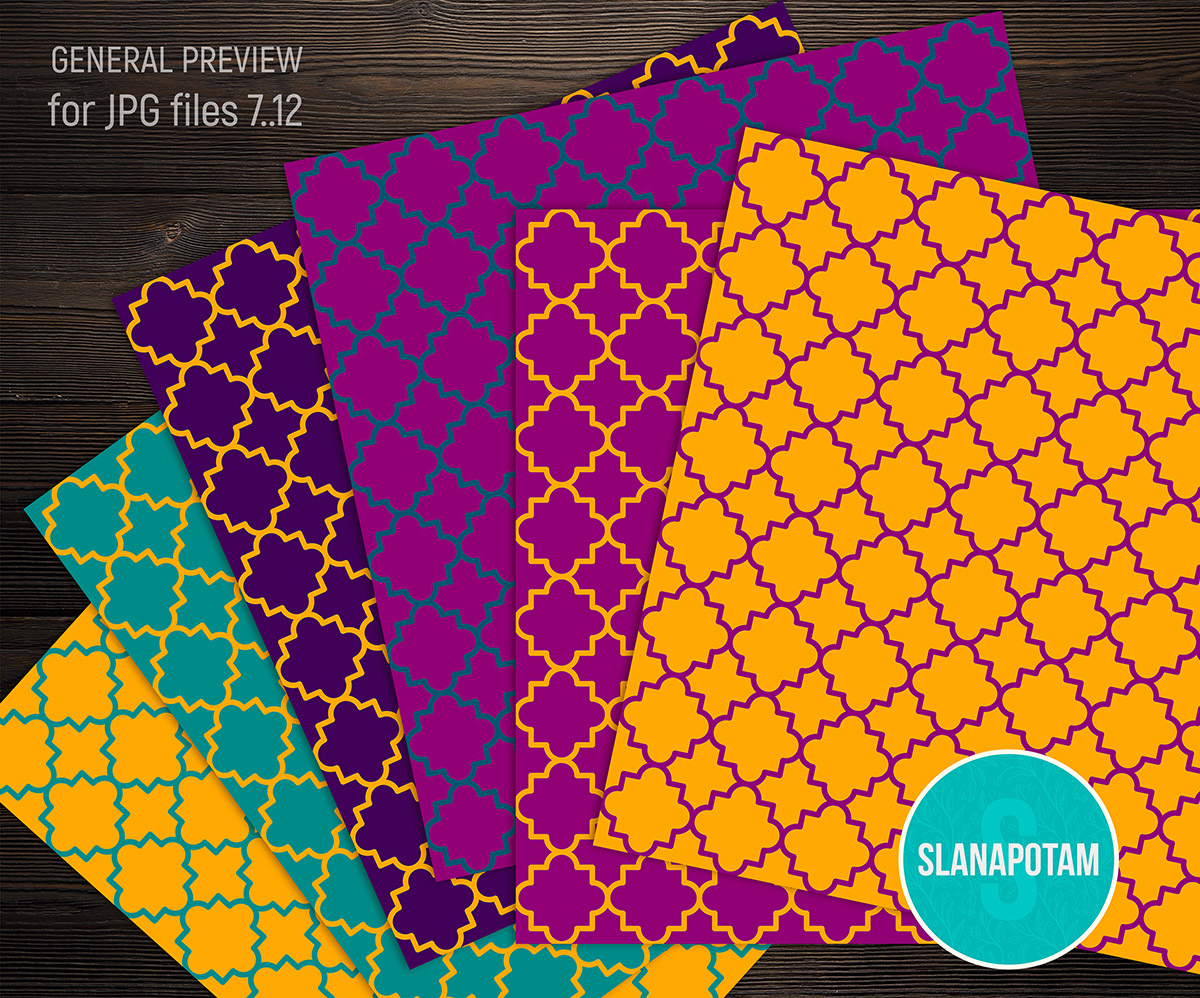 Indian Quatrefoils Digital Paper Pack