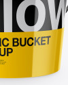 Glossy Plastic Bucket Mockup - High-Angle Shot