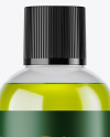 Clear PET Bottle With Green Liquid Mockup Clear PET Bottle With Green Liquid Mockup