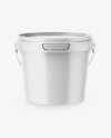 Matte Plastic Bucket Mockup - High Angle Shot