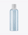 Clear PET Bottle With Blue Gel Mockup