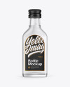 Clear Glass Bottle Mockup - Front View