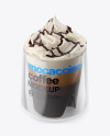 Mocha Coffee Cup Mockup - High-Angle Shot & Top View