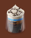 Mocha Coffee Cup Mockup - High-Angle Shot & Top View