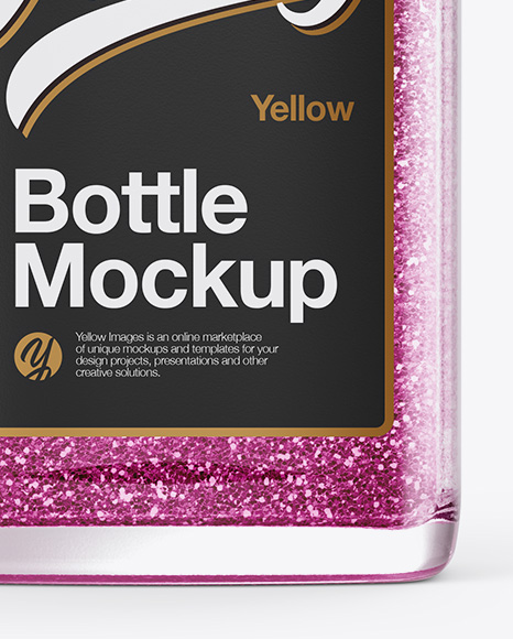 Glass Bottle Mockup - Front View Glass Bottle Mockup - Front View