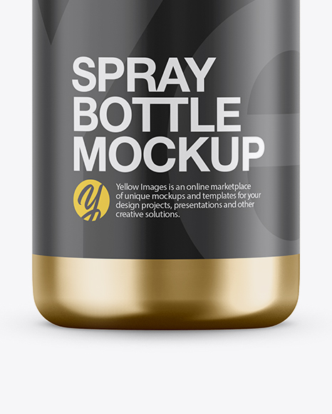 Metallic Spray Bottle Mockup