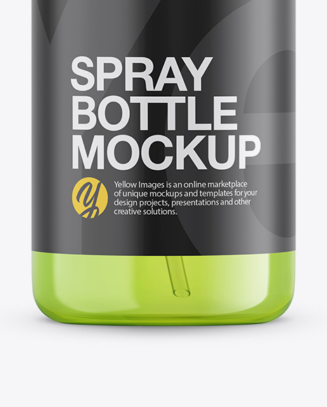 Plastic Spray Bottle With Liquid Mockup