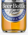 Clear Glass Beer Bottle Mockup