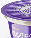 Glossy Plastic Cup Mockup - High-Angle Shot