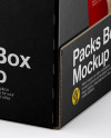 18 Packs Box Mockup - Half Side View