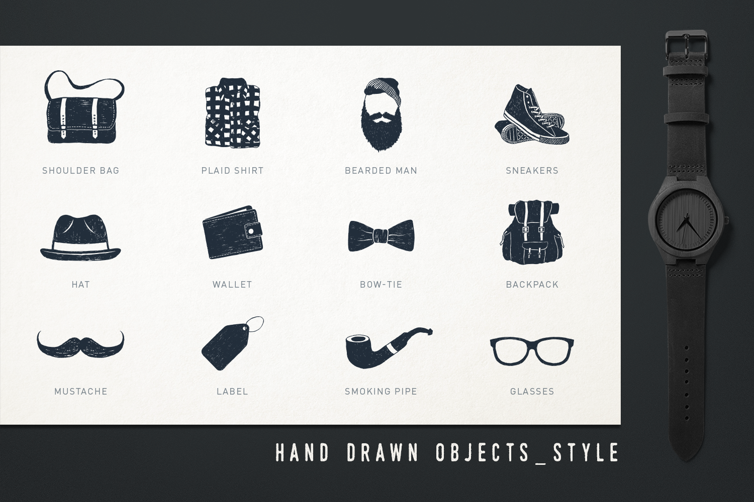 Mr.Hipster. 37 Hand Drawn Objects Mr.Hipster. 37 Hand Drawn Objects