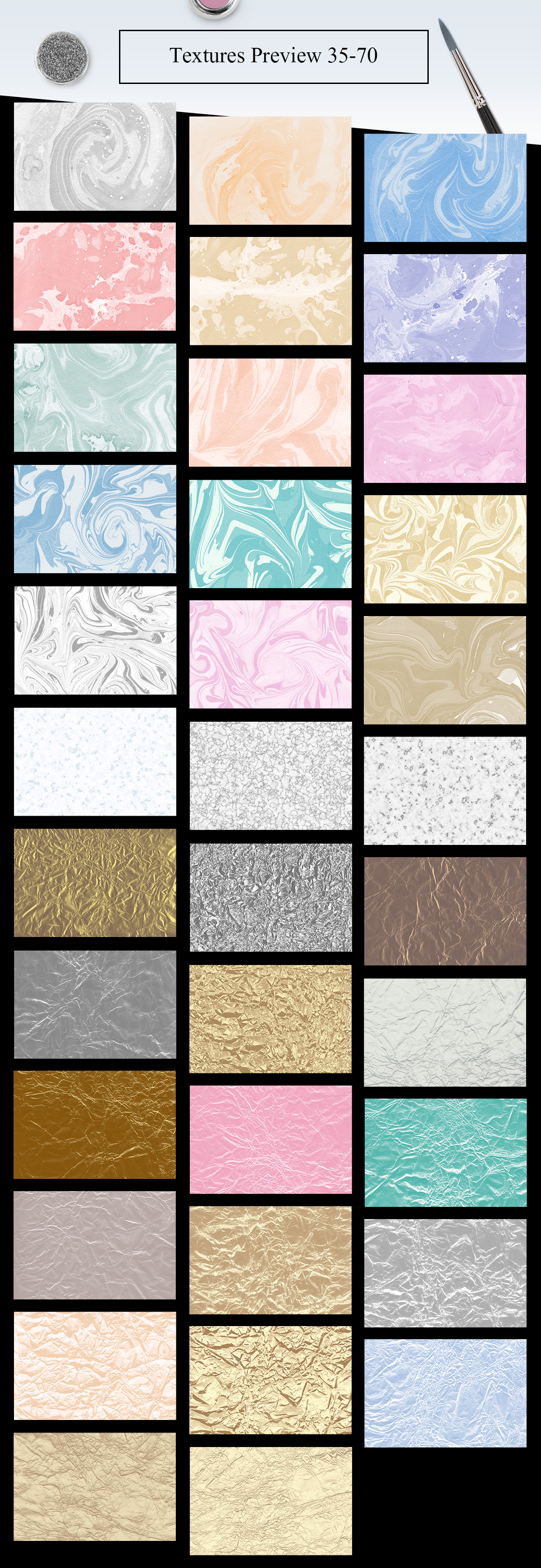 70 Watercolor, Gold, Marble Textures 70 Watercolor, Gold, Marble Textures