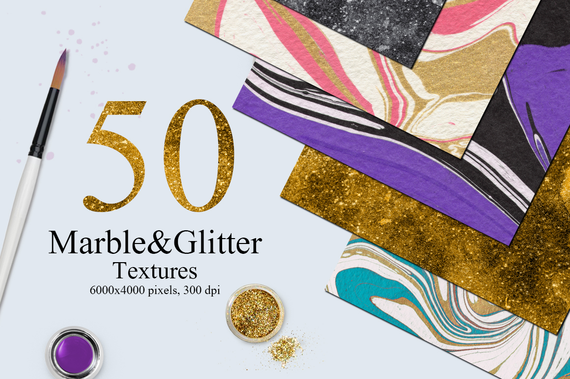 50 Marble and Glitter Textures 50 Marble and Glitter Textures