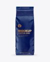 Glossy Coffee Bag Mockup - Front View