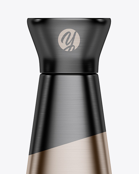 Textured Metallic Bottle Mockup