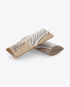 Two Kraft Pillow Boxes Mockup - Half Side View