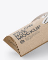 Two Kraft Pillow Boxes Mockup - Half Side View