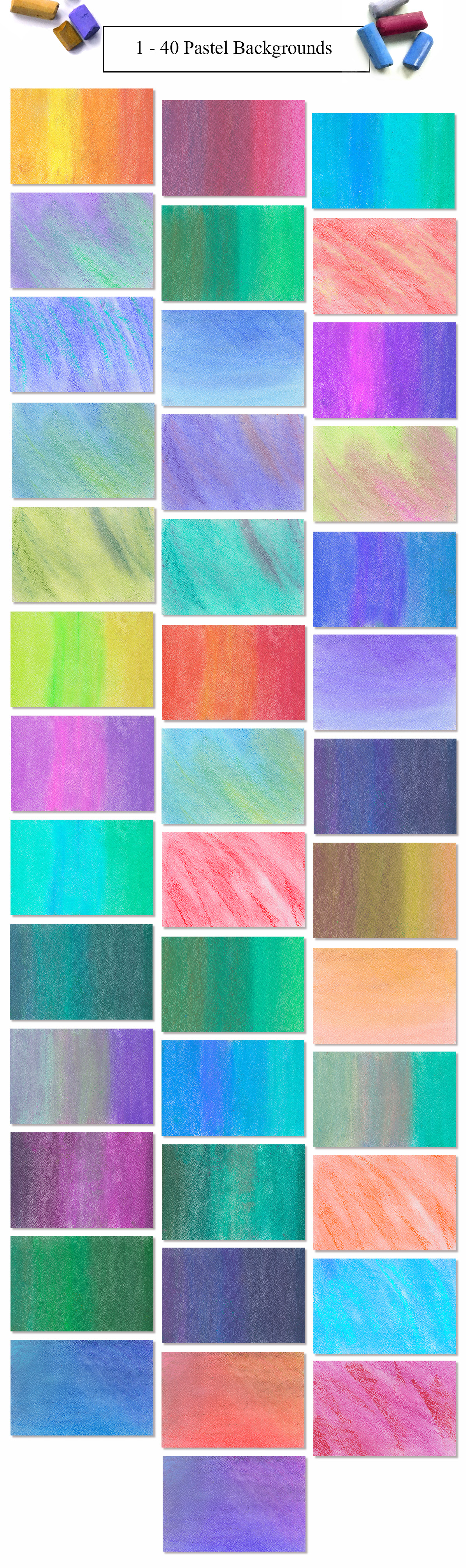 Collection of 80 Pastel Backgrounds