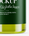 Clear PET Bottle With Green Liquid Mockup Clear PET Bottle With Green Liquid Mockup