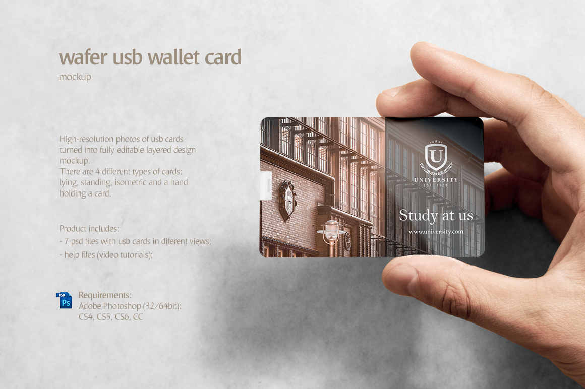 Wafer USB Wallet Card Mockup