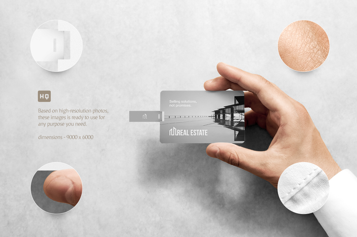 Wafer USB Wallet Card Mockup