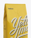 Coffee Bag With Valve Mockup - Half-Turned View