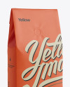 Coffee Bag With Valve Mockup - Half-Turned View