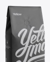 Coffee Bag With Valve Mockup - Half-Turned View